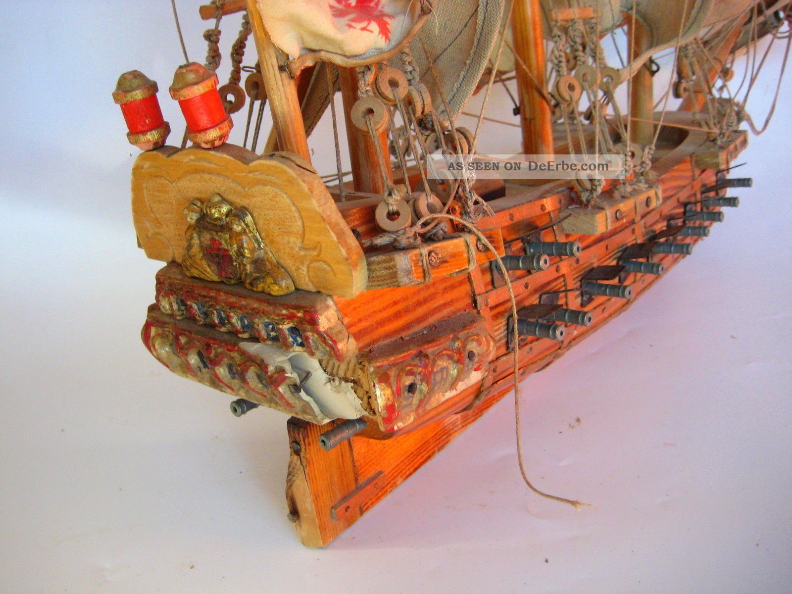 Altes Segel Schiff Modell 50jahre Alt Schiff Holzmodell Modell Schiff