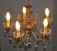 Antiker Jugendstil Kristall Kronleuchter,  Lüster,  Lampe,  5 Flam. Antike Originale vor 1945 Bild 6