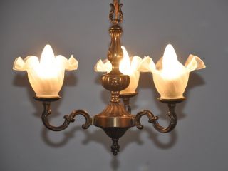Antiker Kleiner Kronleuchter,  Lüster,  Lampe 3 Flam. Bild