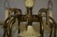 Französische Antike Lampe,  Alter Kronleuchter Messing - Porzellan Lampe Gefertigt nach 1945 Bild 2