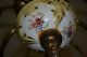 Französische Antike Lampe,  Alter Kronleuchter Messing - Porzellan Lampe Gefertigt nach 1945 Bild 4
