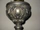 Alte Petroleum Tisch Lampe,  Zinkguss,  Grüner Schirm,  Messingbrenner Mit Zylinder Antike Originale vor 1945 Bild 3