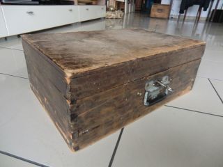Alter Holzkoffer Kleine Antike Truhe Schmuckkiste Holz Kiste Oldtimer Holztruhe Bild