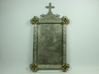 Wunderschöner Sakraler Rahmen,  Metall,  Applikationen,  Um 1900 Bild