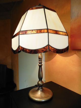 Alte Große Tischlampe / Tiffanylampe Bild