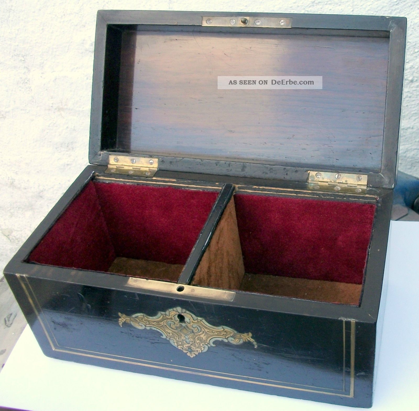 Biedermeier Schatulle Holzschatulle Schmuckschatulle Truhe Antik 1900 Jhr. Antike Originale vor 1945 Bild