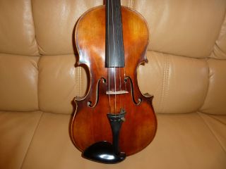 Schöne ältere Mittenwälder Violin - Geige Mit Zettel Bild
