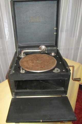 Koffergrammophon Metrophone Aus England Wg.  Hobbyaufgabe Bild