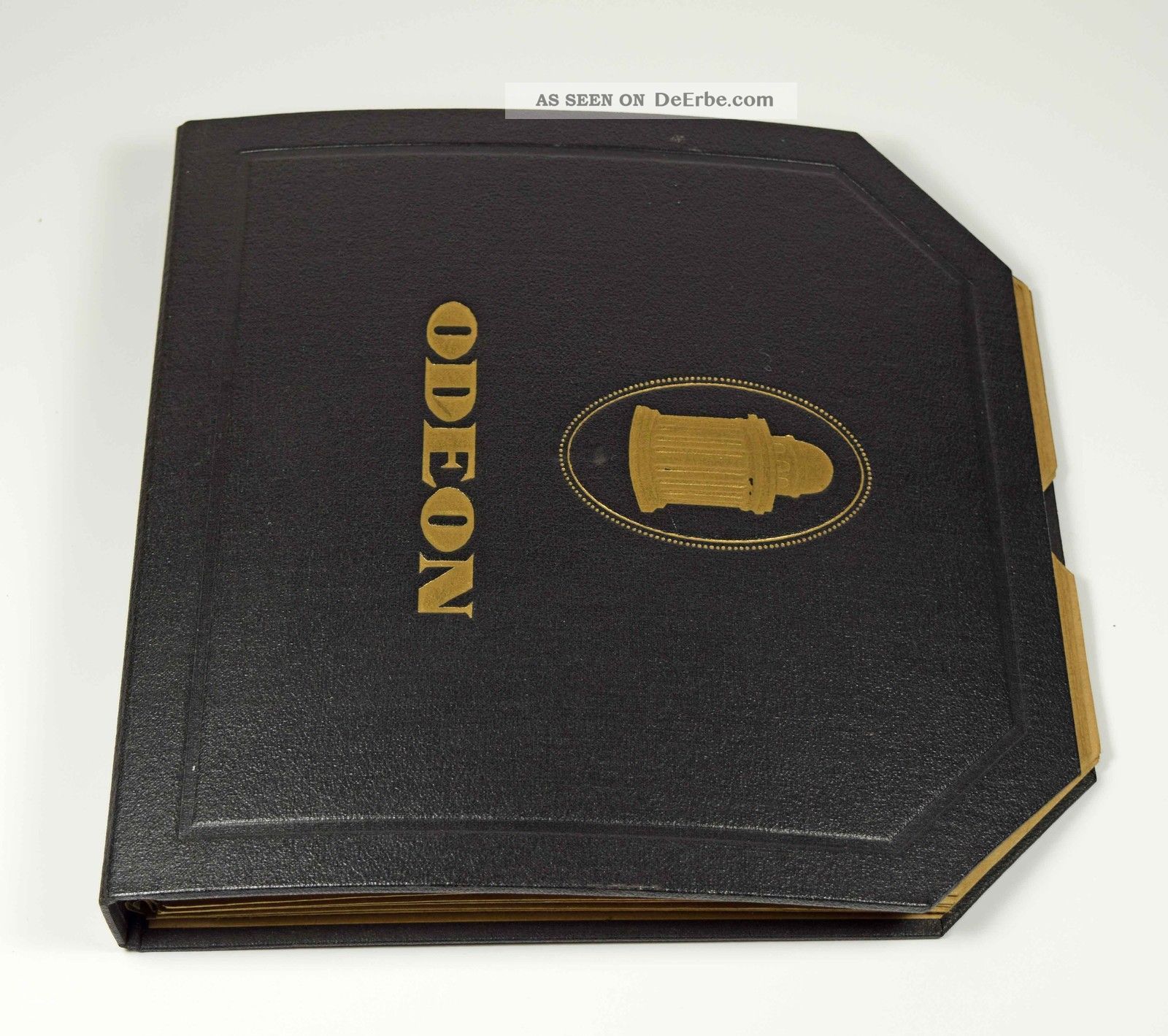 Odeon Album Schwarz Koffergrammophon Grammophon Gramophone Shelac Mechanische Musik Bild