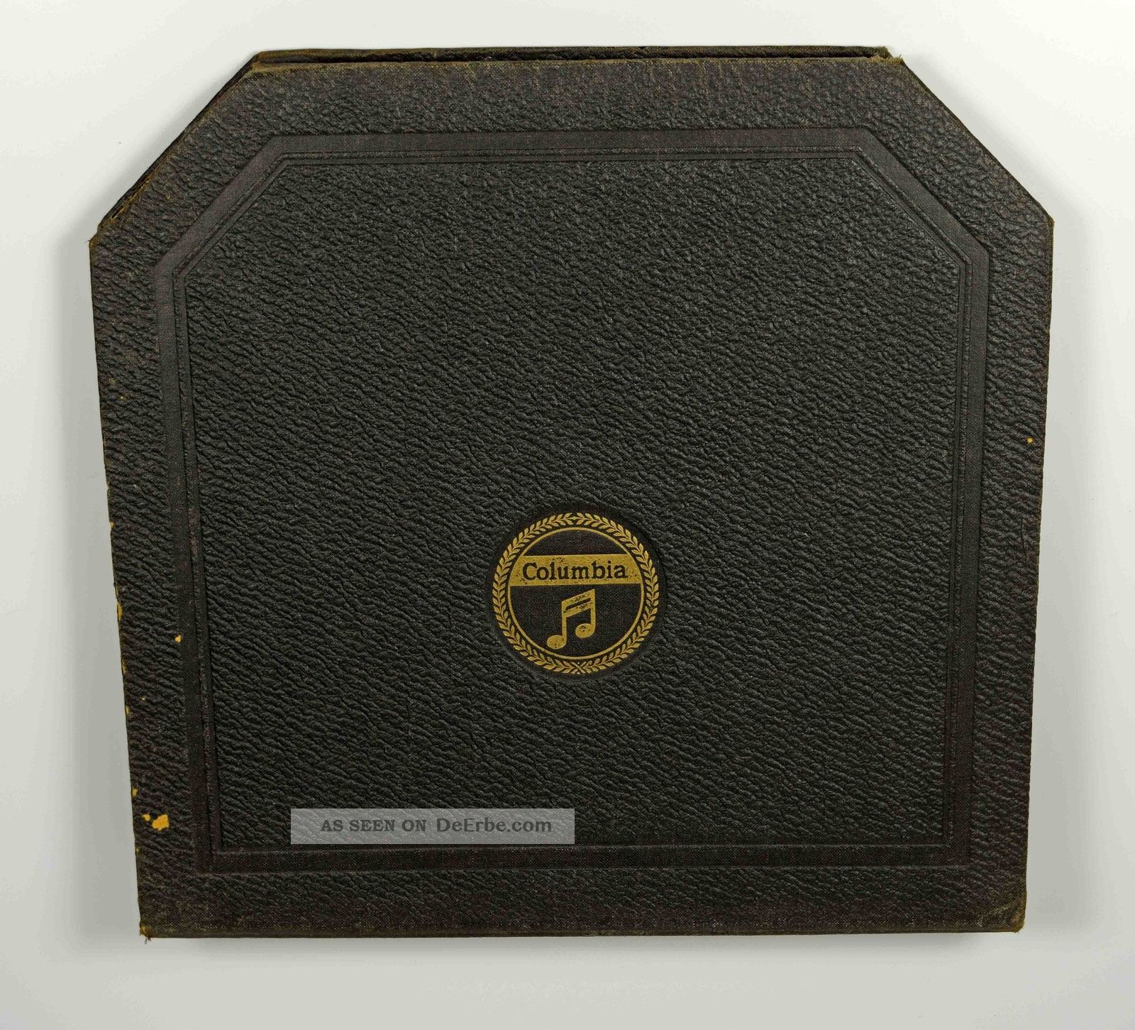 Columbia Album Schwarz Koffergrammophon Grammophon Gramophone Shelac Mechanische Musik Bild