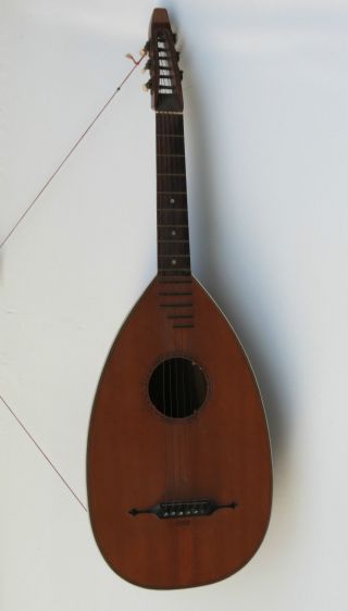 Alte G.  Herrnsdorf Markneukirchen Laute Gitarrenlaute Mandoline 6 Saiten 95,  5cm Bild