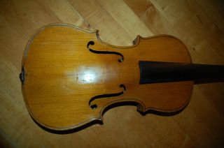 Alte Geige Ca.  59 Cm Mit Zettel Für Bastler Bild