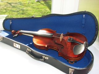4/4 Geige Generalüberarbeitet Antonius Stradivarius Markneukirchen Um 1900 Bild