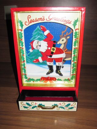 Ikecho Musical Box / Jingle Bells / Season ' S Greetings / Spieluhr Weihnachtsmann Bild