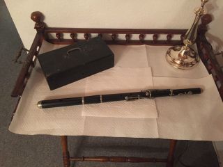 Sehr Alte Querflöte Blasinstrument Musikinstrument Flöte Bild