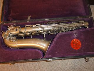 Altes Saxophon Im Koffer Ditta Prof.  Romeo Orsi Milano Bild