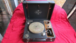 Bing 333 Grammophon Antik Transportabel Plattenspieler Bild