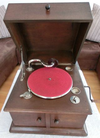 Tischgrammophon,  Odeonette,  Grammophon,  Spielbereit Restauriert Siehe Videodemo Bild