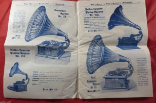 Top - Katalog 1914 Max Barz Groß - Krössin Pommern Grammophon Orgel Fahrrad Bild