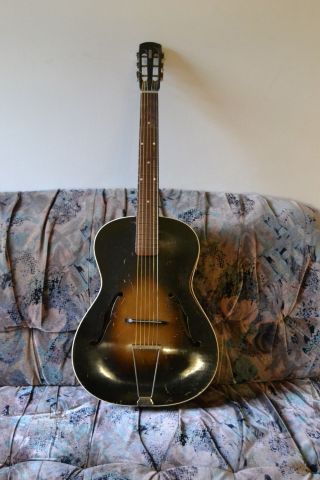 Alte Archtop Gitarre Um 1940 Vermutlich Gibson L - 37 An Bastler Bild