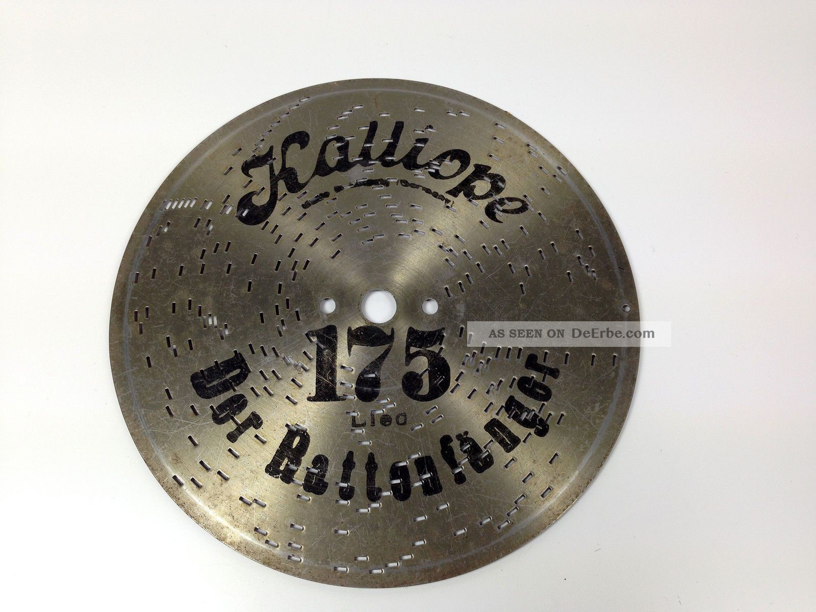Kalliope D 18 Cm Blechplatte Spieldose Spieluhr Music Box Mechanische Musik Bild
