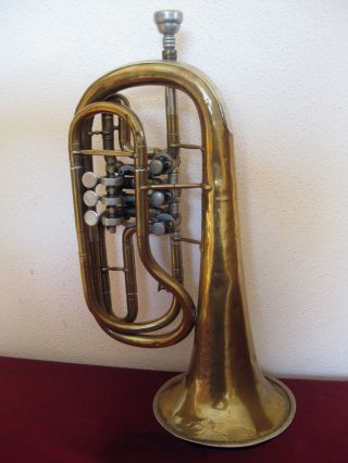 Nachlass,  Basstrompete Flügelhorn Tenorhorn,  Jul.  Rudolph - Hof - Instr.  M.  Gotha Bild