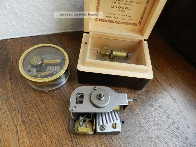 Spieluhr Reuge 3 Stück Mechanische Musik Bild