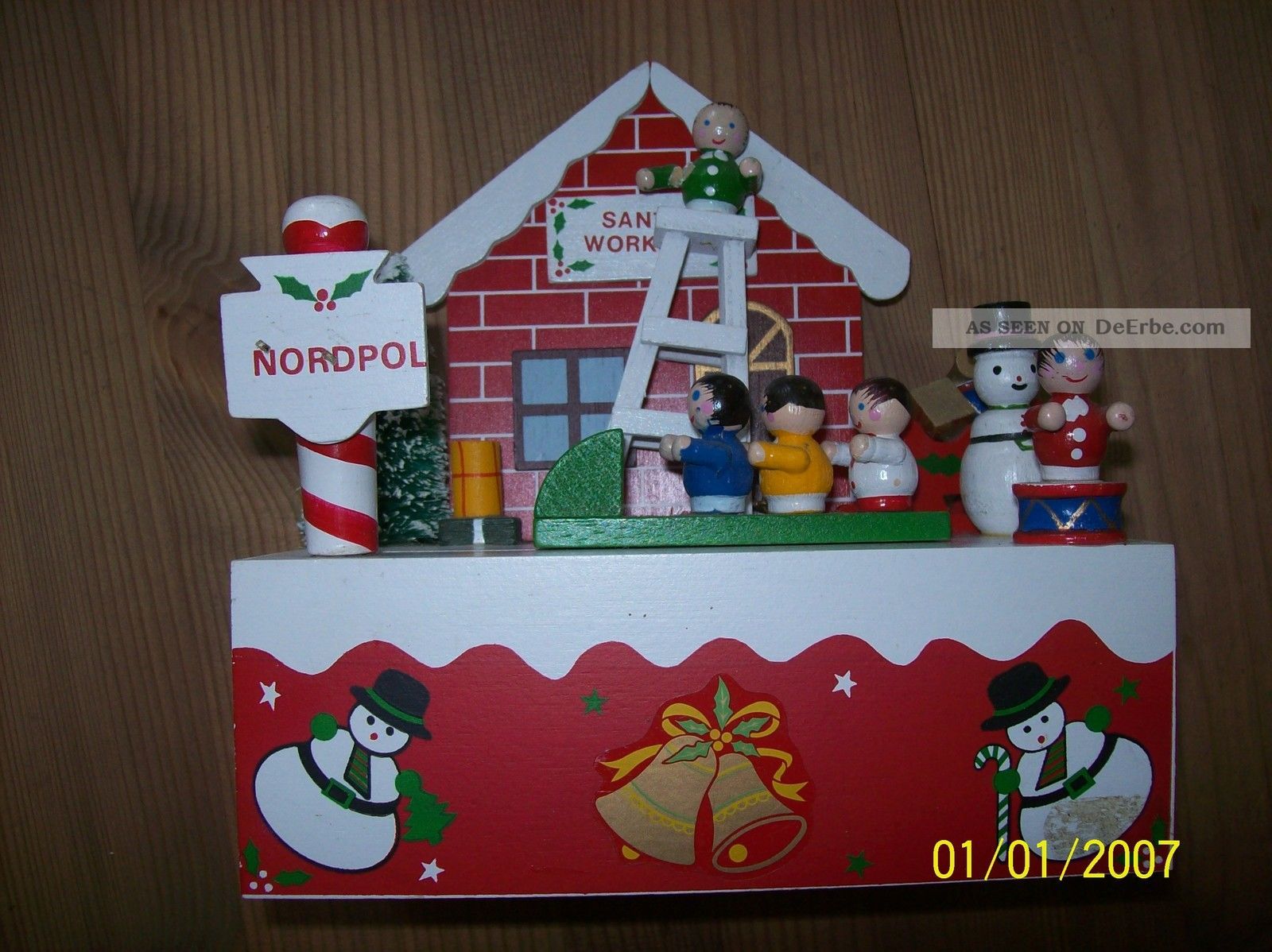 Holz Spieluhr Mehrere Szenen – Mechanische Music Box Ohne Batterie, Geschenk Für Weihnachten & Geburtstag (Kleiner Zug)