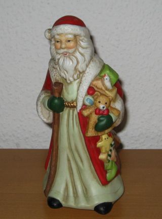 Ältere Spieluhr Weihnachtsmann Mit Bewegung,  Keramik Bild
