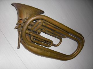 Ausgefallenes Altes Horninstrument F.  Besson Paris Bild