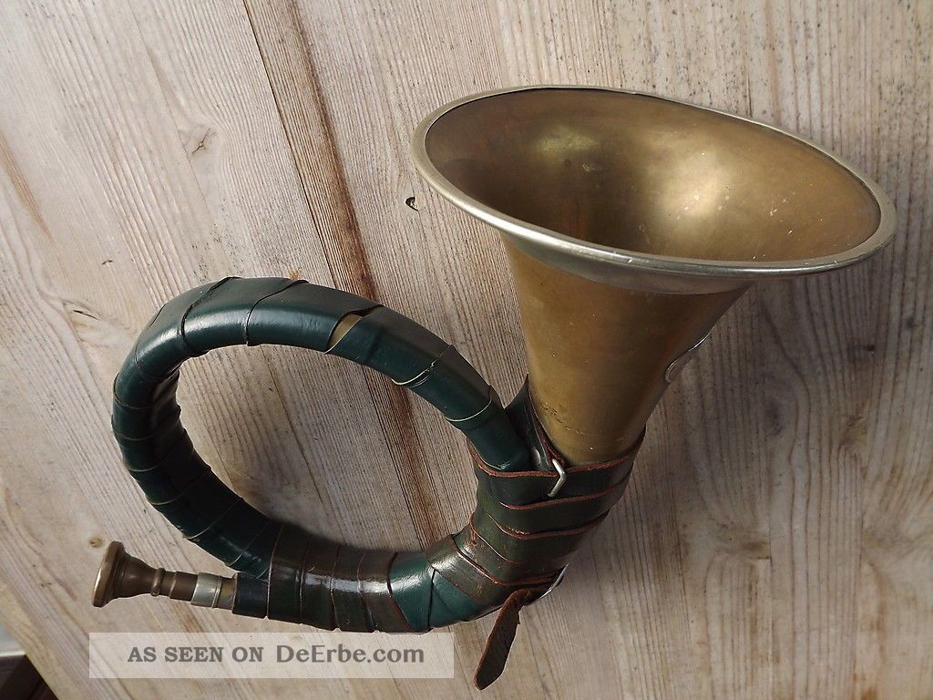 Jagdhorn Fürst - Pless - Horn - Waldhorn Mit Lederband - Blasinstrumente Bild