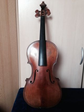 Antike Aussergewöhnliche Geige Mit Zettel Magini Brixiae1640 / Chanot Paris 1856 Bild