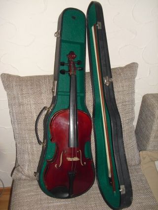 Schöne Alte Geige Violine Copy Of Antonius Stradiuarius Mit Koffer Bild