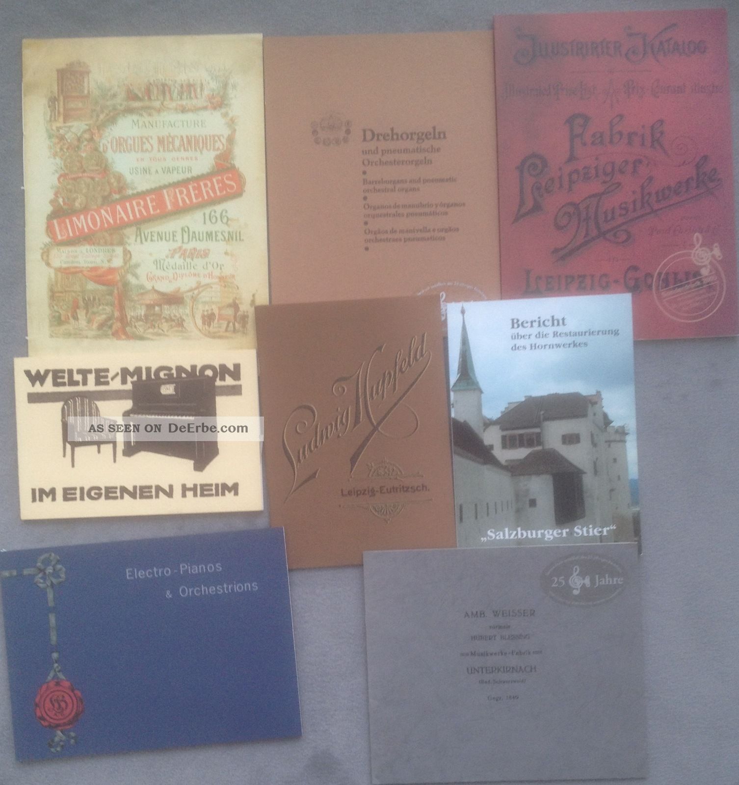 Mechanische Musik - 8 Nachdrucke Alter Kataloge (welte,  Hupfeld Etc. ) Mechanische Musik Bild