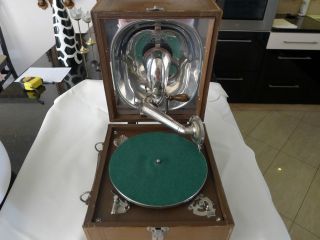 Umkehrtrichtergrammophone Decca Junior Ca 1925 Koffer Gesamtzustand Siehe Bilder Bild