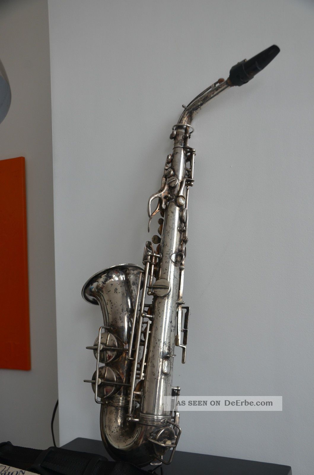 Saxophone Silber Aus Den 50er 60er Selmer ? Haushaltsauflösung Von Art Deco - Z Blasinstrumente Bild