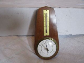 Altes Barometer,  Thermometer (wetterstation) Eiche Mittel Dänemark Nr.  1288 Bild