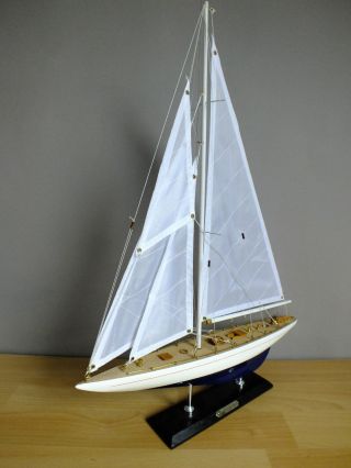 Segel - Yacht Enterprise,  40 X 6 X 54 Cm,  Standmodell Aus Holz,  Segelschiff Bild