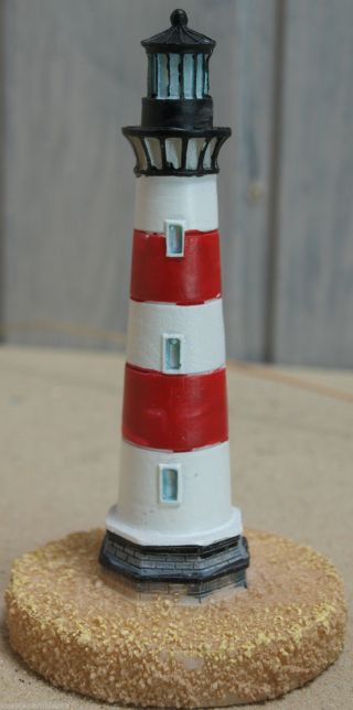 Kleiner Poly Leuchtturm Rot/weiß Höhe Ca.  8,  5cm Für Die Maritime Dekoration Bild