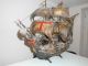Altes Piratenschiff Holz Modellschiff Kriegsschiff Schiff Kellerfund Rar Maritime Dekoration Bild 1