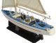 Segelyacht Segelboot Segelschiff Holz Weiß U.  Blau Dekoration Standmodell Maritime Dekoration Bild 1