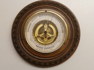Aneroid Barometer,  Ottocar Spitra,  Prag Um 1900,  Deutsch Beschriftet,  Perfekt Bild