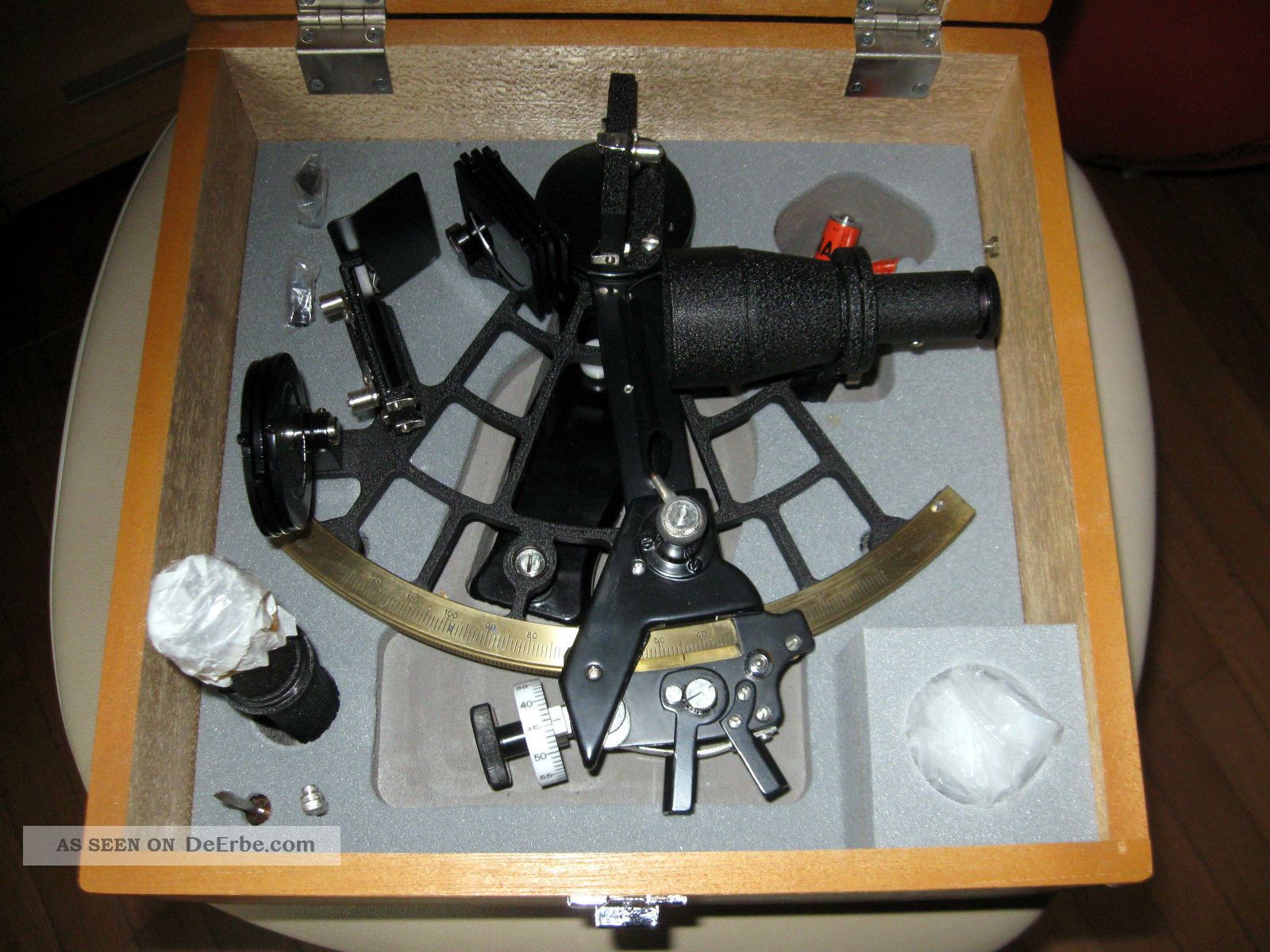 Sextant,  Unbenutzt; Wunderschönes Stück Im Holzkasten,  Vitrinenstück Technik & Instrumente Bild