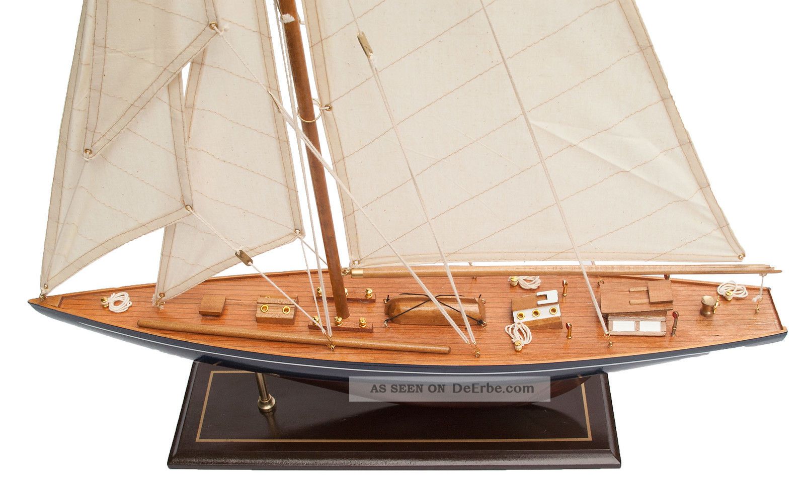 Endeavour Segelyacht Modell – Holz Standmodell, J-Klasse, Maritim, Auf Sockel, Deko, Verschiedene Größen