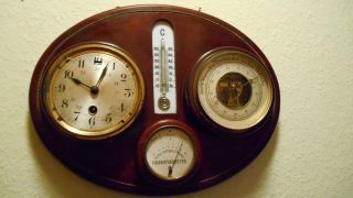 Altesthermometer,  Barometer; Haarhygrometer Und Uhr Deutsche Instrumente Bild