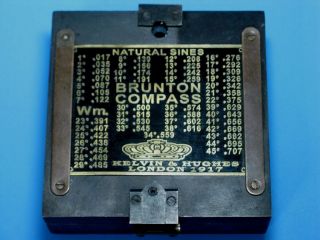 1917 Brunton Kelvin & Hughes London - Nautischer Kompass - Antik Bild