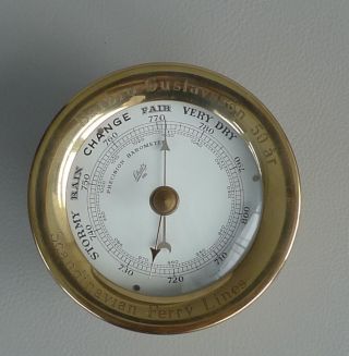 Schatz Barometer Schiffsbarometer Precision Baromeer Messing Bild