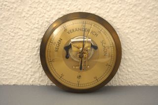 Cassens & Plath Barometer Messing Echtglas älter Aus Nachlaß Bild