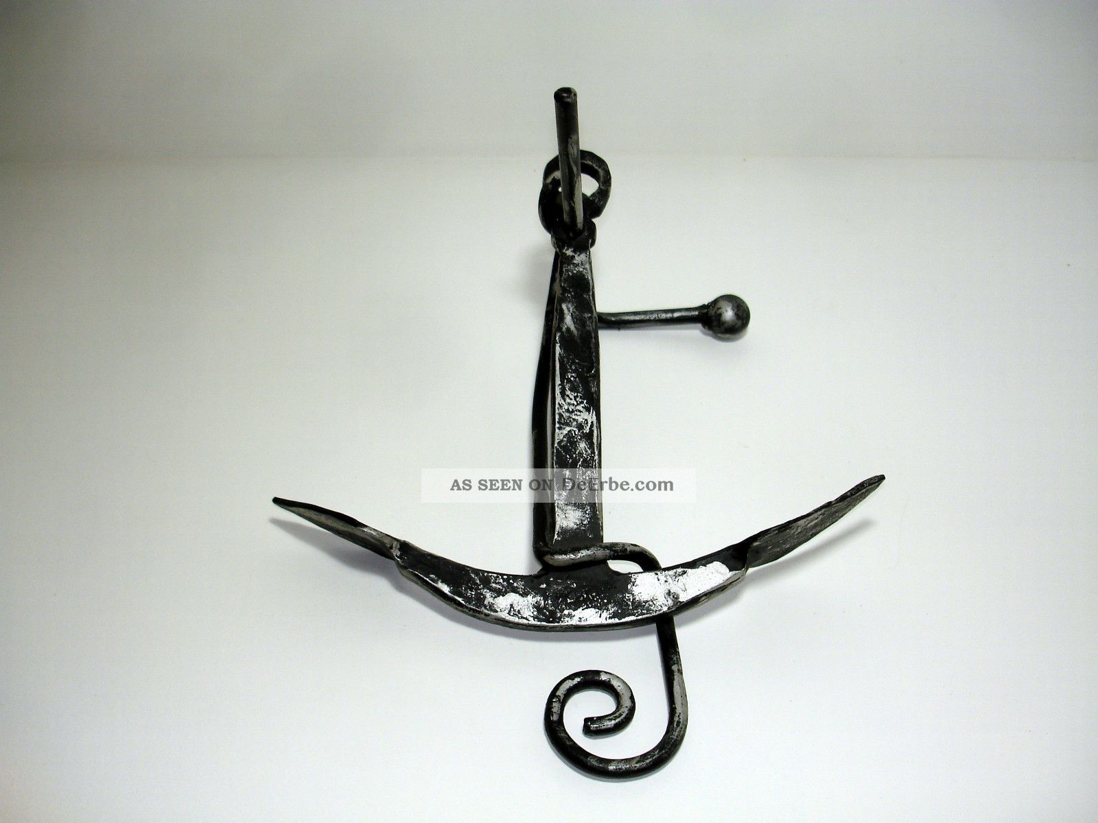 Maritime Garten-Stecker Set – Schiff, Anker, Seepferdchen, Krebs Aus Metall, Rostbraun, Ca. 42-49 Cm Hoch