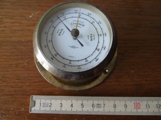 Kleines Altes Barometer,  Firma Wempe,  Messing Bild